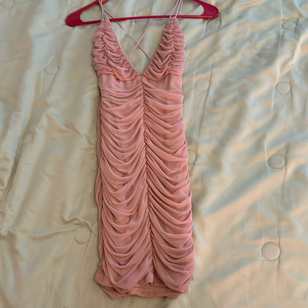 Pink mini dress